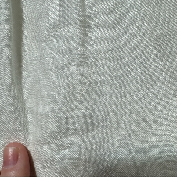Magaschoni- White Linen Vintage Knee Length Skirt- Sz. 8 - Picture 6 of 9